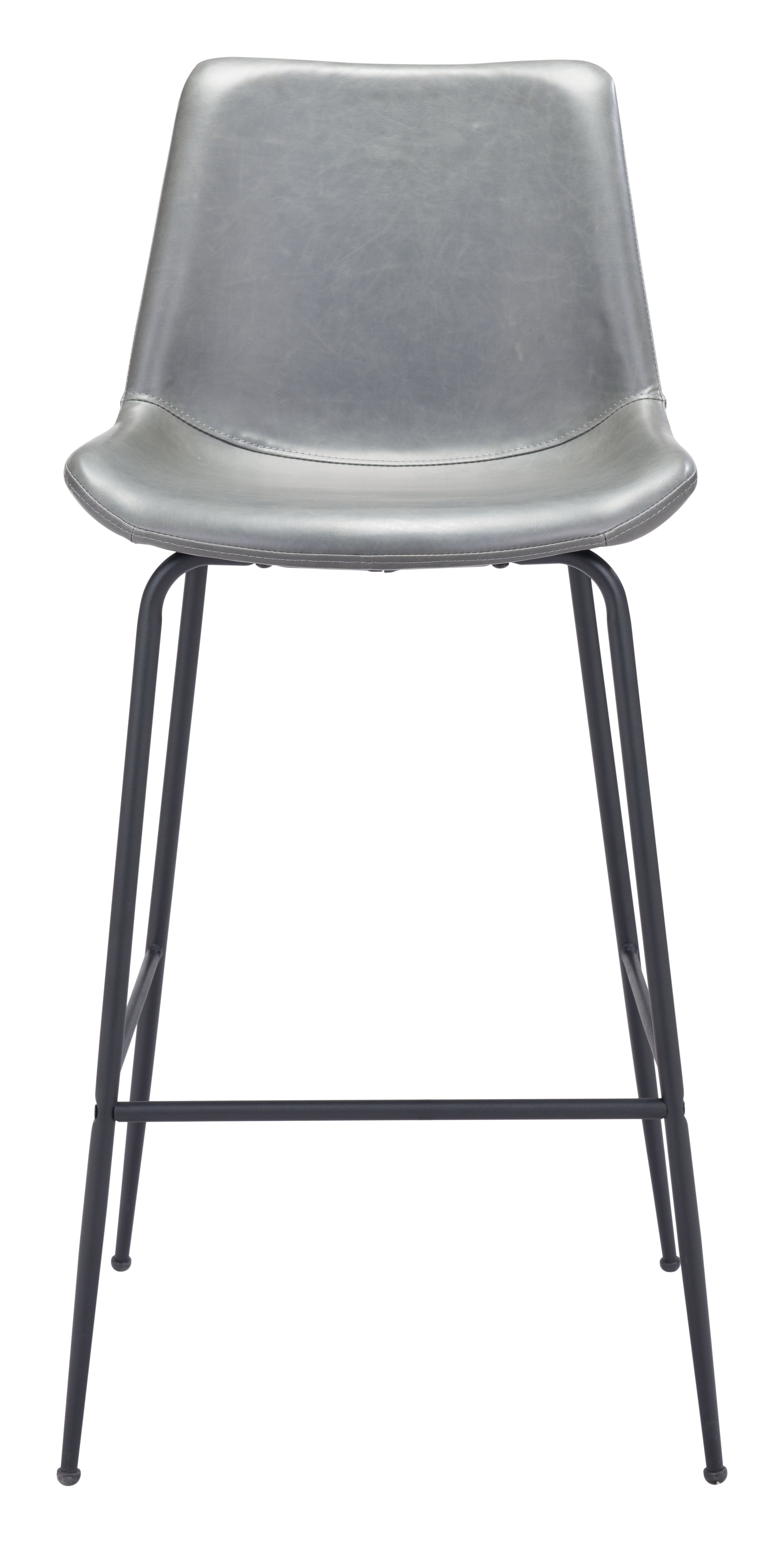 Zuo Modern Byron Barstool in Brown/Gray/White