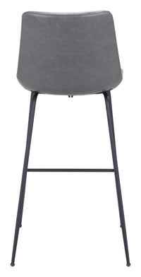 Zuo Modern Byron Barstool in Brown/Gray/White