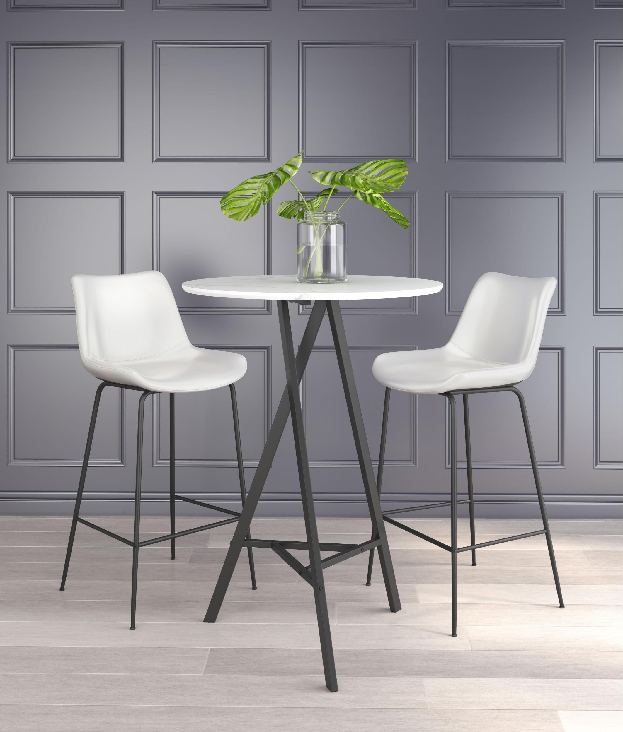 Zuo Modern Byron Barstool in Brown/Gray/White