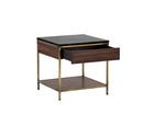 Sunpan Stamos End Table - Gold - Zebra Brown
