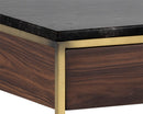 Sunpan Stamos End Table - Gold - Zebra Brown