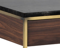 Sunpan Stamos End Table - Gold - Zebra Brown