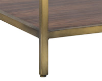 Sunpan Stamos End Table - Gold - Zebra Brown