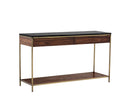 Sunpan Stamos Console Table - Gold - Zebra Brown
