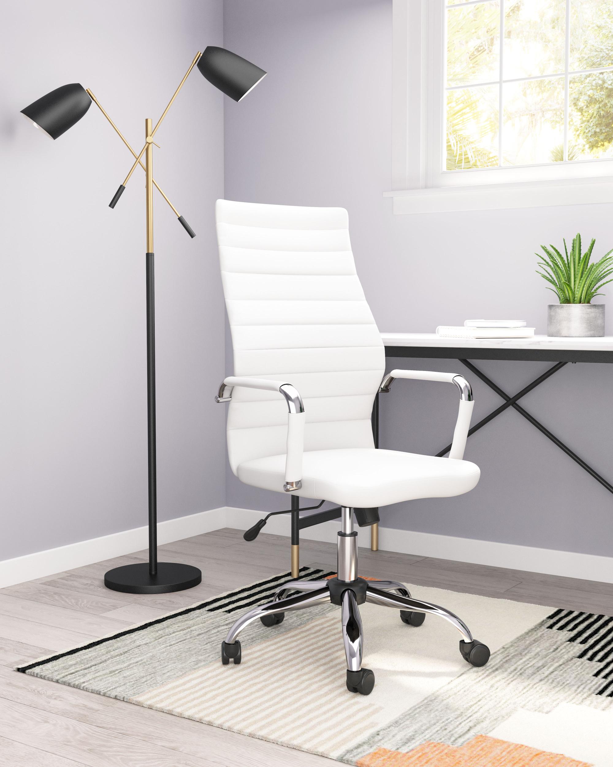 Zuo Modern Primero Office Chair in Black/White