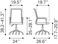 Zuo Modern Liderato Office Chair Black