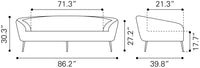 Zuo Modern Luna Sofa Cream