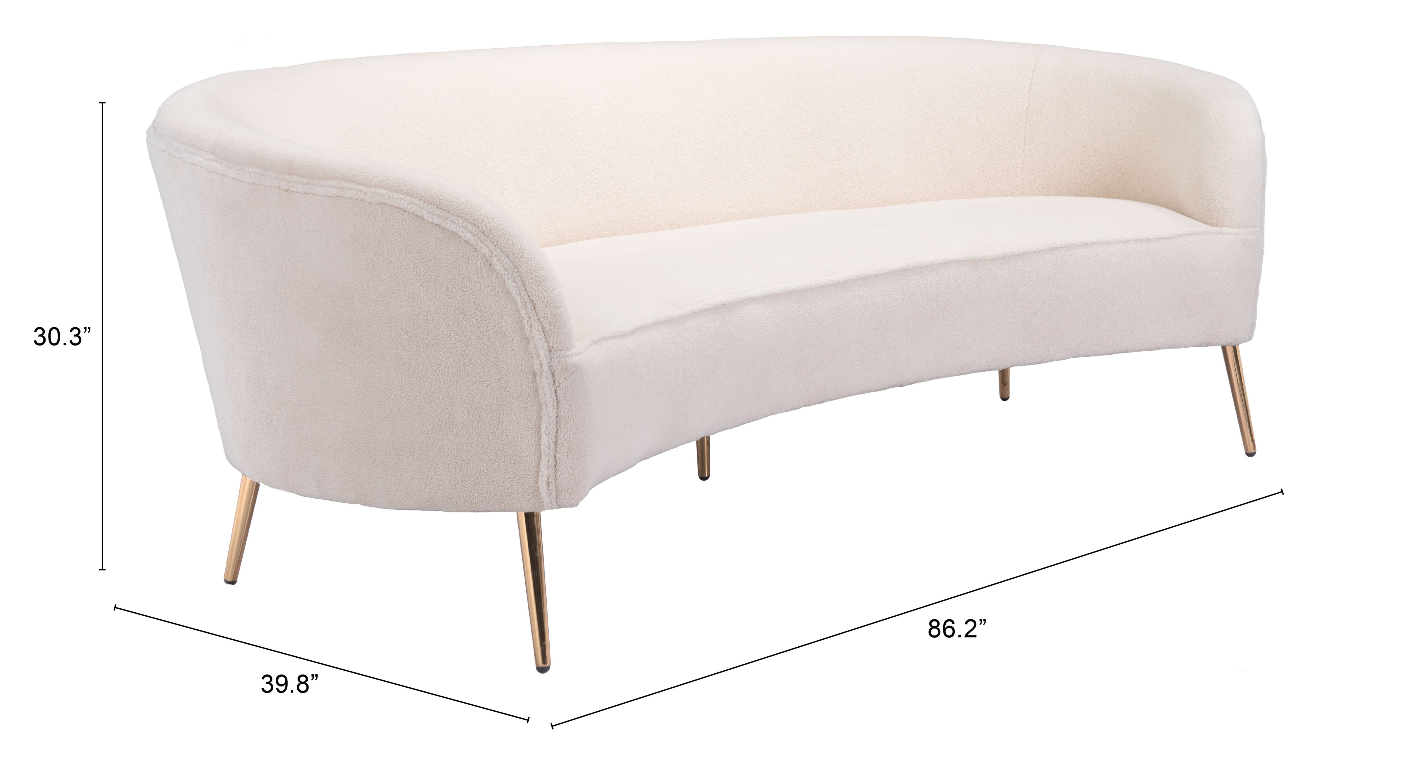 Zuo Modern Luna Sofa Cream