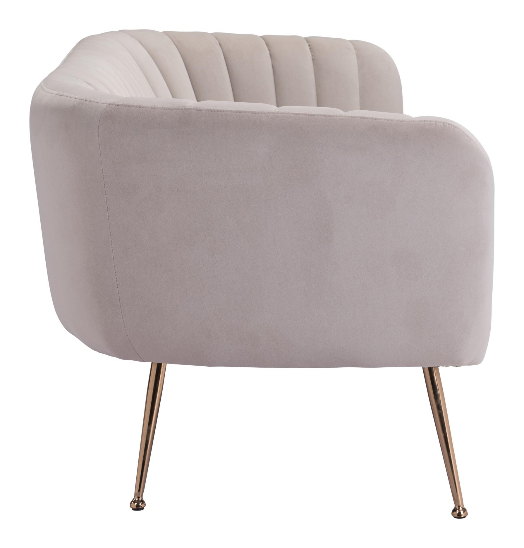 Zuo Modern Deco Sofa in Beige/Grey