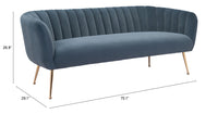 Zuo Modern Deco Sofa in Beige/Grey