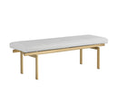 Sunpan Keith Bench - Dillon Black/Snow/White