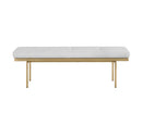 Sunpan Keith Bench - Dillon Black/Snow/White