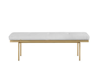 Sunpan Keith Bench - Dillon Black/Snow/White