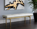 Sunpan Keith Bench - Dillon Black/Snow/White