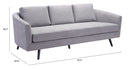 Zuo Modern Divinity Sofa in Gray/Brown