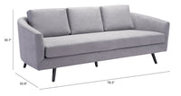 Zuo Modern Divinity Sofa in Gray/Brown