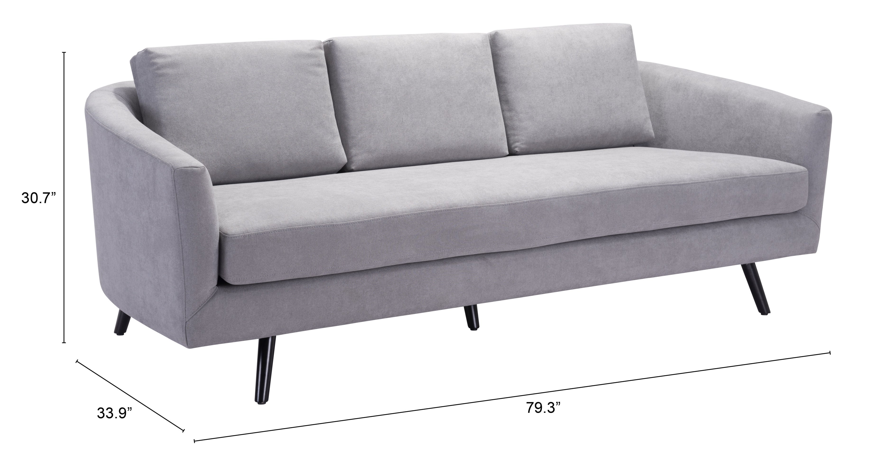 Zuo Modern Divinity Sofa in Gray/Brown