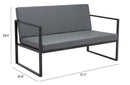 Zuo Modern Claremont Sofa in Gray