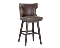 Sunpan Neville Swivel Barstool - Havana Dark Brown/Tobacco Tan