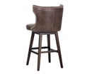 Sunpan Neville Swivel Barstool - Havana Dark Brown/Tobacco Tan