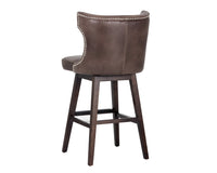 Sunpan Neville Swivel Barstool - Havana Dark Brown/Tobacco Tan
