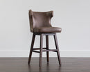 Sunpan Neville Swivel Barstool - Havana Dark Brown/Tobacco Tan