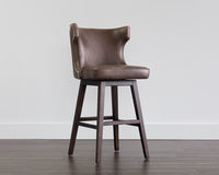 Sunpan Neville Swivel Barstool - Havana Dark Brown/Tobacco Tan