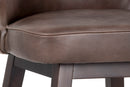 Sunpan Neville Swivel Barstool - Havana Dark Brown/Tobacco Tan