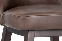 Sunpan Neville Swivel Barstool - Havana Dark Brown/Tobacco Tan