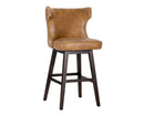 Sunpan Neville Swivel Barstool - Havana Dark Brown/Tobacco Tan