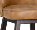 Sunpan Neville Swivel Barstool - Havana Dark Brown/Tobacco Tan