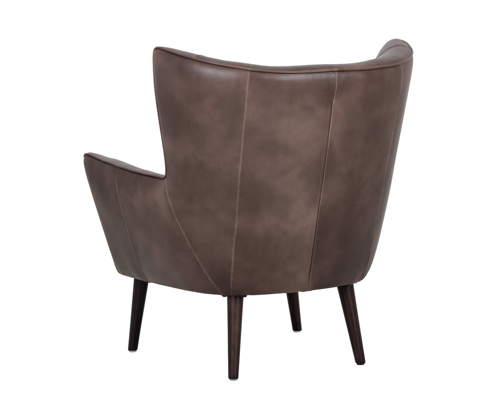 Sunpan Luther Lounge Chair - Havana Dark Brown/Tobacco Tan