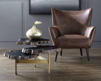 Sunpan Luther Lounge Chair - Havana Dark Brown/Tobacco Tan
