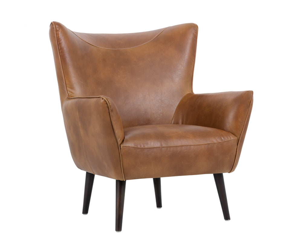 Sunpan Luther Lounge Chair - Havana Dark Brown/Tobacco Tan