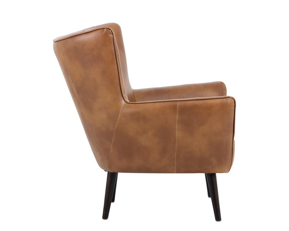 Sunpan Luther Lounge Chair - Havana Dark Brown/Tobacco Tan