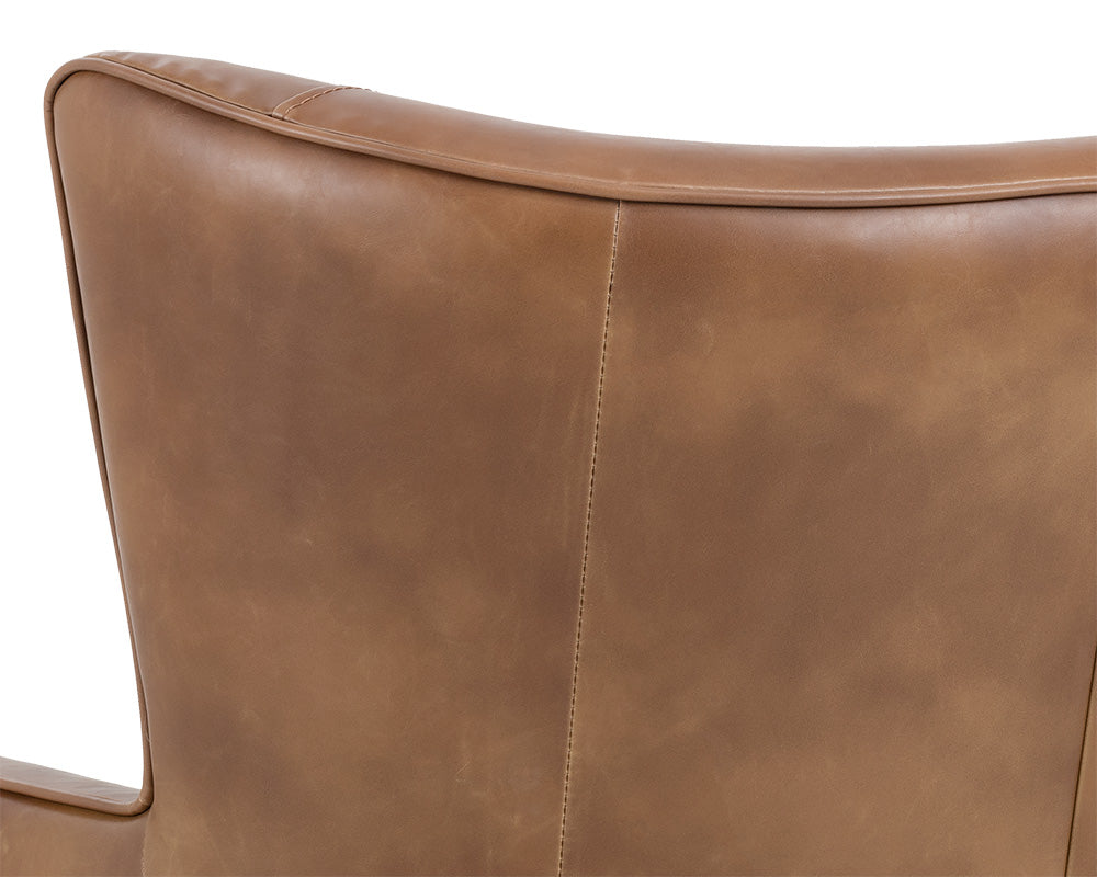 Sunpan Luther Lounge Chair - Havana Dark Brown/Tobacco Tan