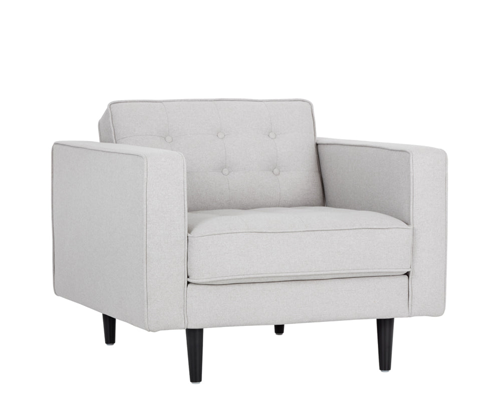 Sunpan Donnie Armchair - Coal Black/Dark Grey/Havana Dark Brown/Light Grey/Tobacco Tan