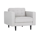 Sunpan Donnie Armchair - Coal Black/Dark Grey/Havana Dark Brown/Light Grey/Tobacco Tan