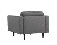 Sunpan Donnie Armchair - Coal Black/Dark Grey/Havana Dark Brown/Light Grey/Tobacco Tan