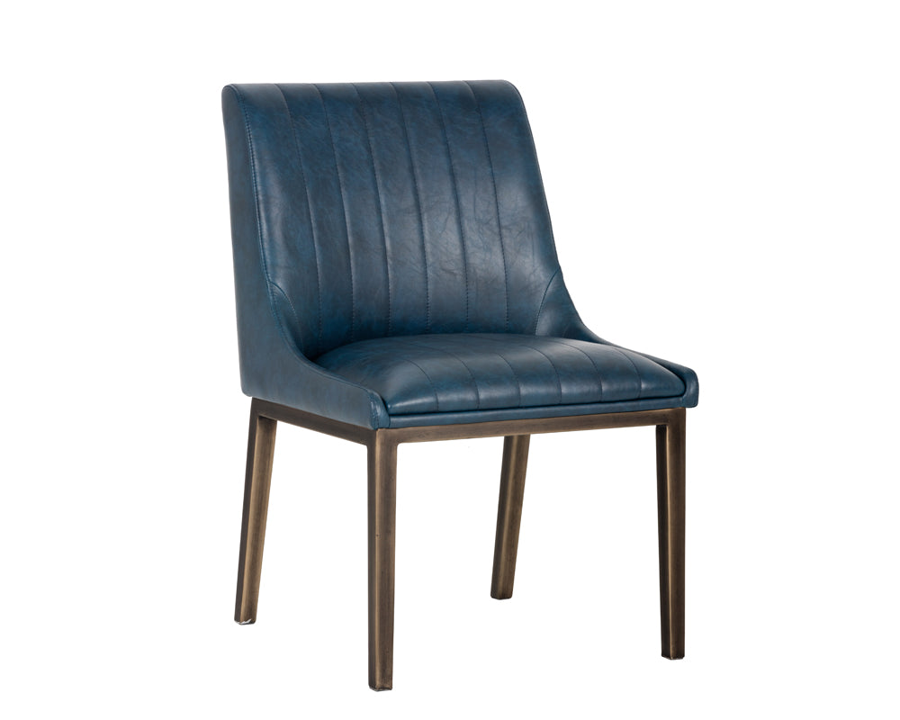 Sunpan Halden Dining Chair - Beige Linen/Bravo Cream/Bravo Metal/Vintage Black/Vintage Blue/Vintage Cognac-Set of Two