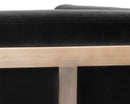 SUNPAN Soho Armchair in Giotto Shale Grey and Antique Brass Frame