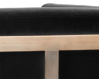 SUNPAN Soho Armchair in Giotto Shale Grey and Antique Brass Frame