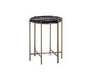 SUNPAN Rohan End Table - Antique Brass - Darkbrown