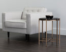 SUNPAN Rohan End Table - Antique Brass - Darkbrown