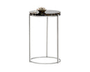 Sunpan Tillie End Table - Brass and Natural Agate Stone/Stainless Steel and Black Agate Stone
