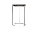 Sunpan Tillie End Table - Brass and Natural Agate Stone/Stainless Steel and Black Agate Stone