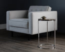 Sunpan Tillie End Table - Brass and Natural Agate Stone/Stainless Steel and Black Agate Stone