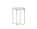 Sunpan Liv Side Table - White Marble