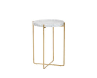 Sunpan Liv Side Table - White Marble
