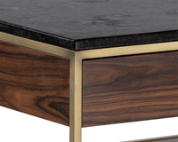 Sunpan Stamos Coffee Table - Gold - Zebra Brown